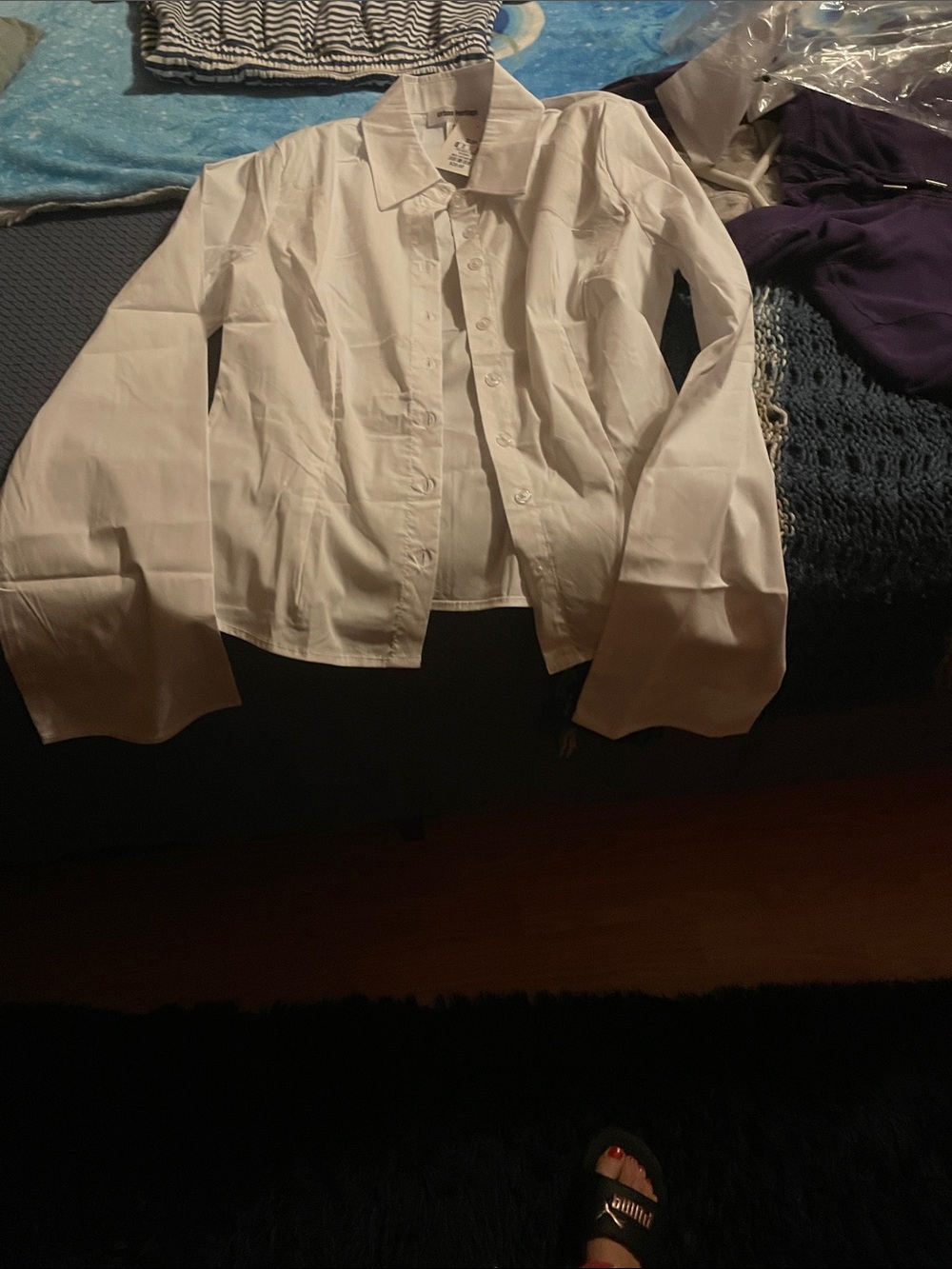 Urban Heritage White Button-Front Blouse